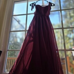 Wine color  Sweetheart Dress